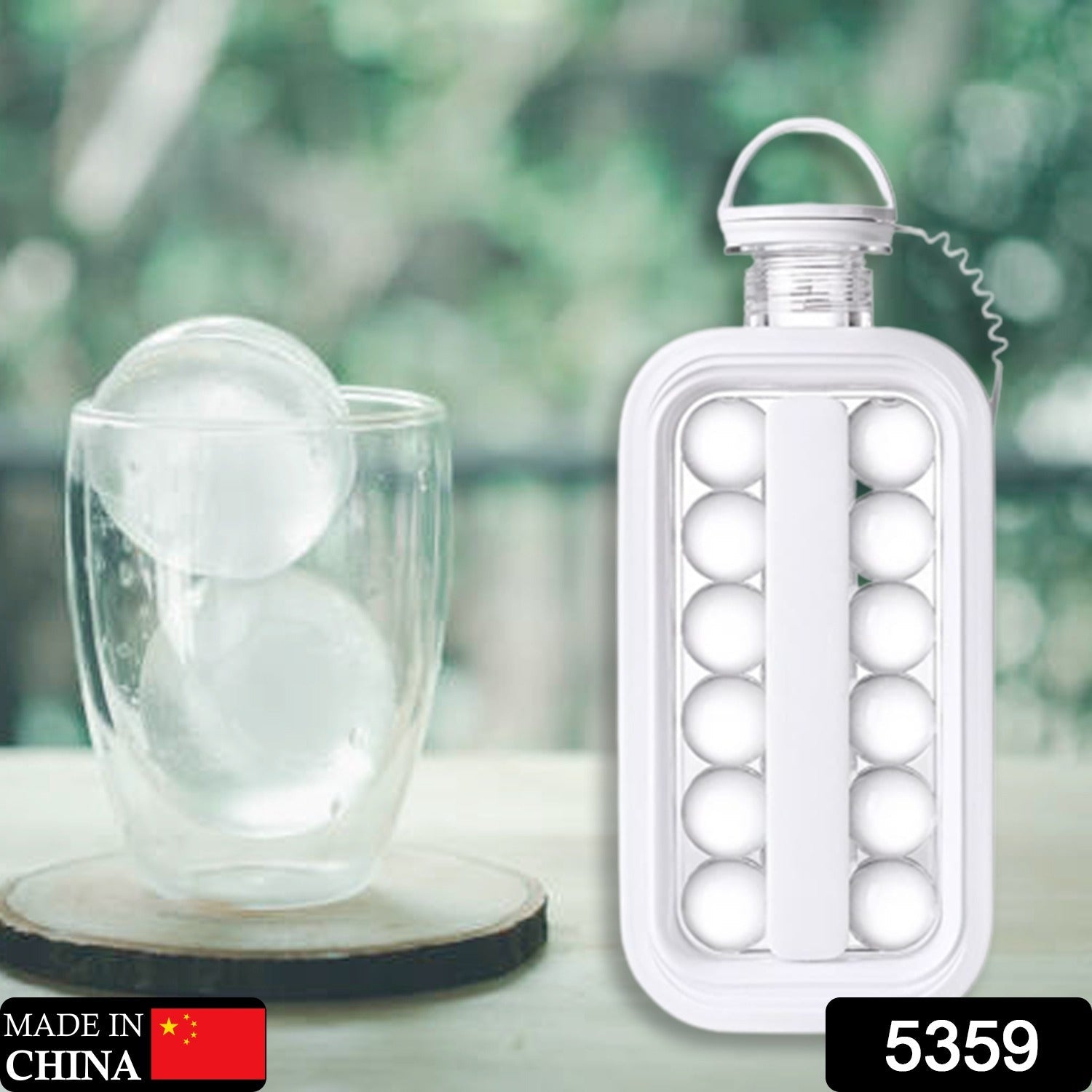 5359 Ice Tray, Foldable Ice Cube Molds with Lid,2-in-1 Ice Box, Ice Cube Speeder, Ice Ball Maker, Ice Cube Making Bottle,14-Ice Balls, For outing camping hiking DeoDap 5359 Ice Tray, Foldable Ice Cube Molds with Lid,2-in-1 Ice Box, Ice Cube Speeder, Ice Ball Maker, Ice Cube Making Bottle,14-Ice Balls, For outing camping hiking DeoDap